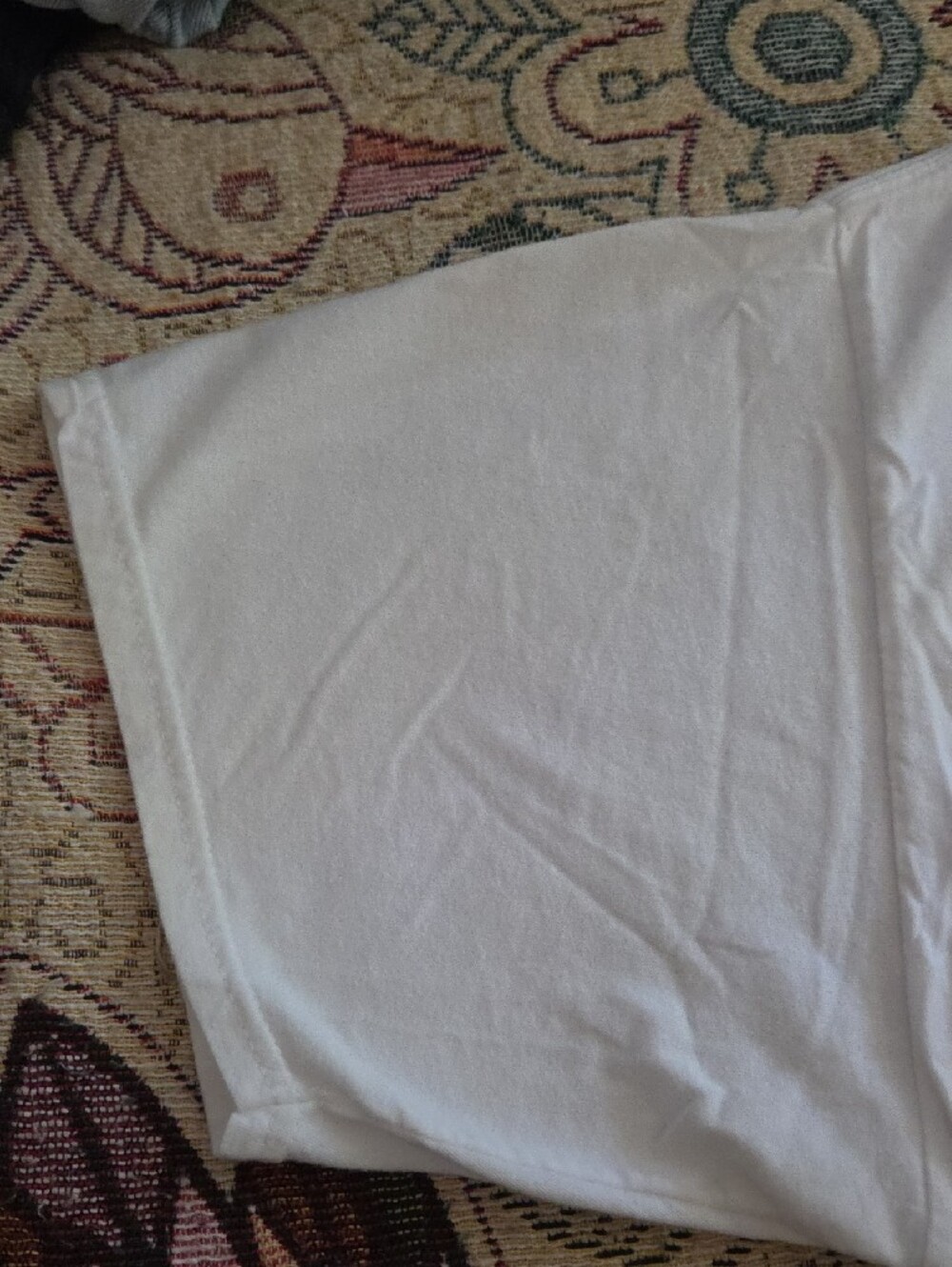 White Graphic Tee with Detailed Crow Illustration - Picture 4 of 4